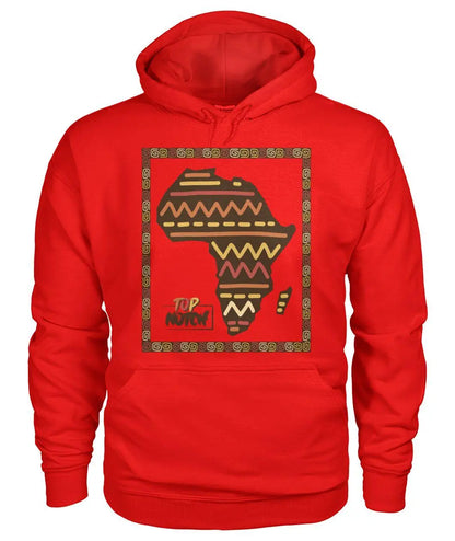 Custom designed unisex polyester cotton hoodies. Carefully designed high quality African artwork hoodies for African continent lovers, tourists and residents.