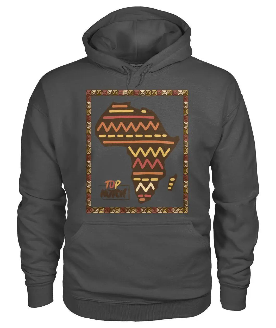 Custom designed unisex polyester cotton hoodies. Carefully designed high quality African artwork hoodies for African continent lovers, tourists and residents.