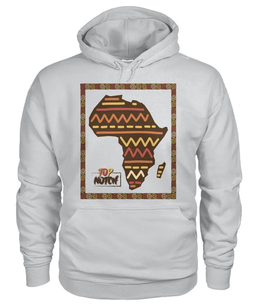 Custom designed unisex polyester cotton hoodies. Carefully designed high quality African artwork hoodies for African continent lovers, tourists and residents.