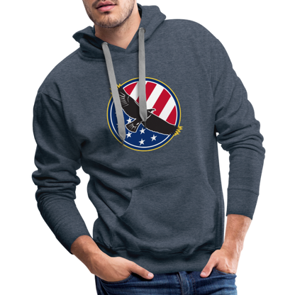 Top Notch Tops eagle hoodies focus on functionality and are ideal for various activities such as jogging, working out at the gym, or just lounging around. The lightweight fabric ensures breathability, allowing for optimal comfort and ease of movement during your workouts or daily routines- heather denim.