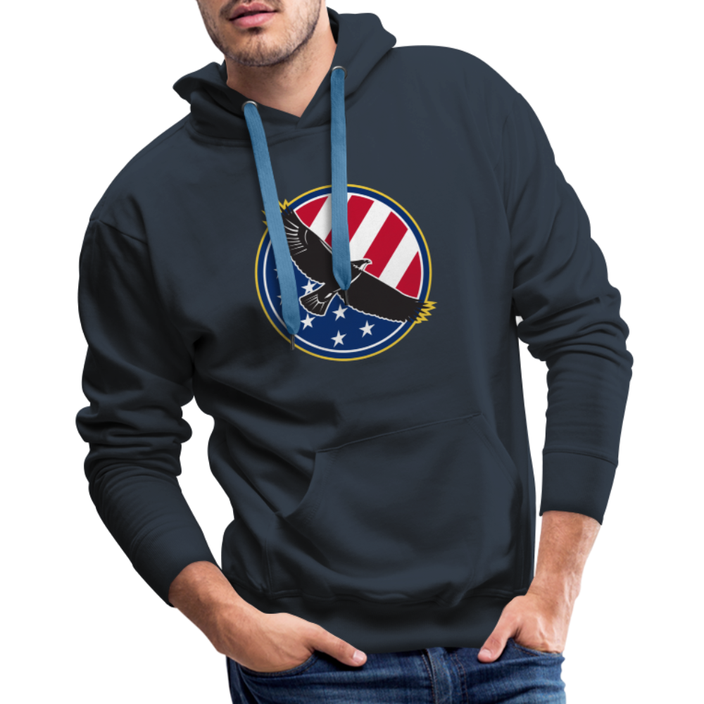 Top Notch Tops eagle hoodies focus on functionality and are ideal for various activities such as jogging, working out at the gym, or just lounging around. The lightweight fabric ensures breathability, allowing for optimal comfort and ease of movement during your workouts or daily routines - navy.