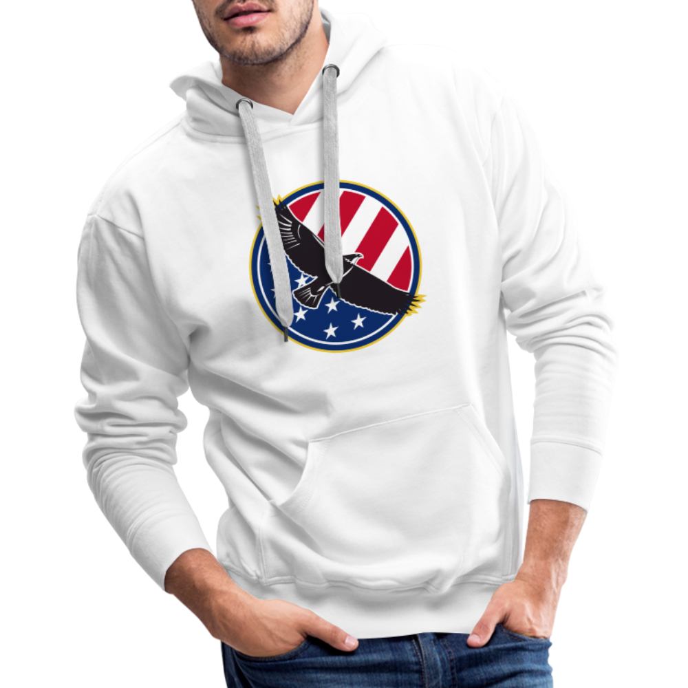 Top Notch Tops eagle hoodies focus on functionality and are ideal for various activities such as jogging, working out at the gym, or just lounging around. The lightweight fabric ensures breathability, allowing for optimal comfort and ease of movement during your workouts or daily routines - white.