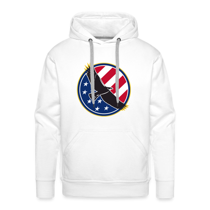 Top Notch Tops eagle hoodies focus on functionality and are ideal for various activities such as jogging, working out at the gym, or just lounging around. The lightweight fabric ensures breathability, allowing for optimal comfort and ease of movement during your workouts or daily routines - white.