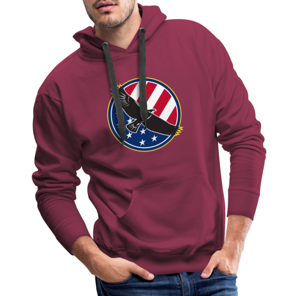 Top Notch Tops eagle hoodies focus on functionality and are ideal for various activities such as jogging, working out at the gym, or just lounging around. The lightweight fabric ensures breathability, allowing for optimal comfort and ease of movement during your workouts or daily routines - burgundy.