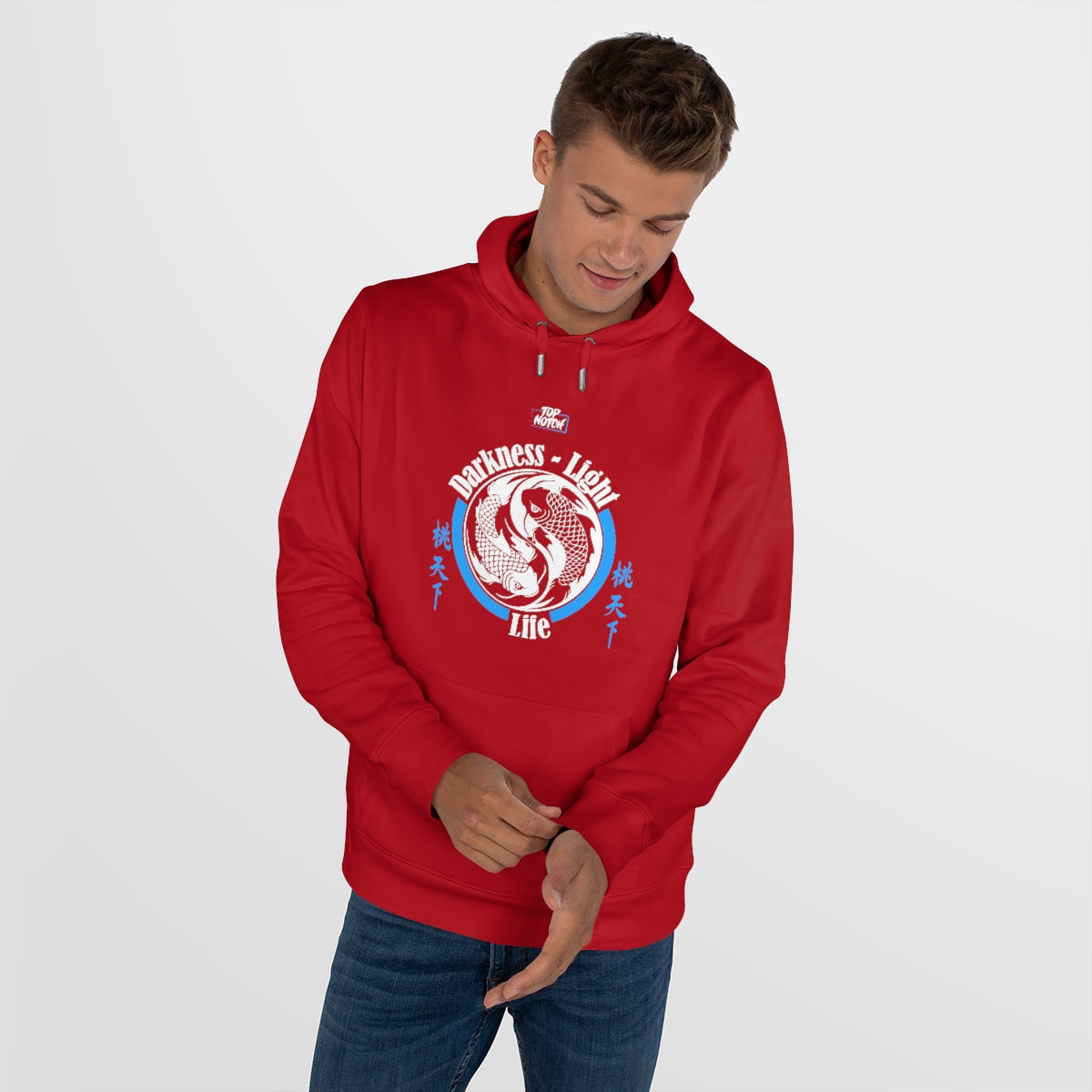 Embrace the sweater weather with this fleece-lined, warm, and comfy hooded sweatshirt. It is made of soft to touch fabric for that cozy toasty feeling. It features a spacious front pocket and is pre-shrunk to maintain shape for longer.