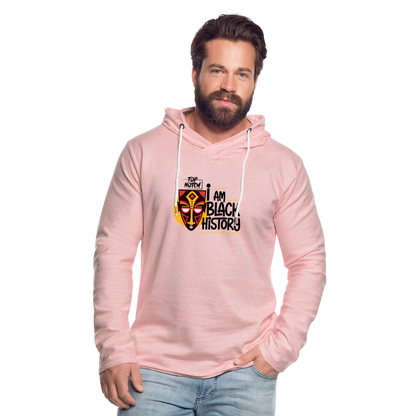 Unisex Lightweight Terry Hoodie - cream heather pink